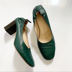 Everlane Leather Day Heel Pump British Green